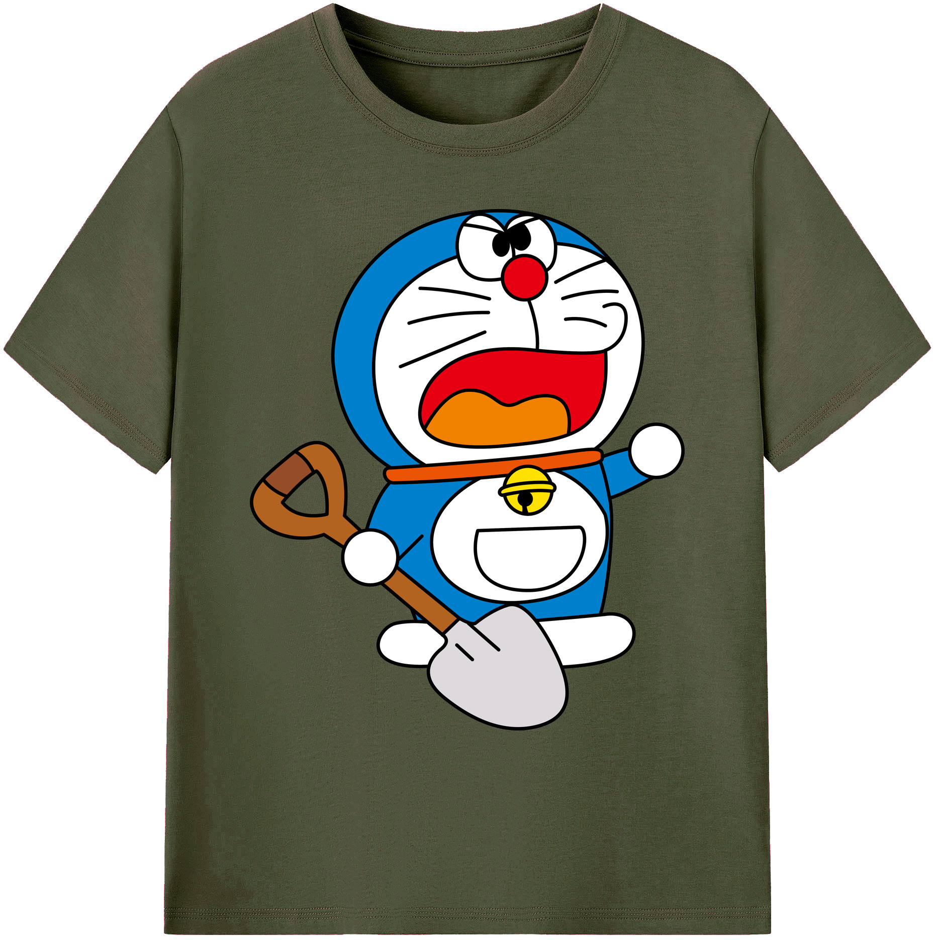 （画像用） ドラえもん Doraemon 綿100％ メンズ半袖Tシャツ｜肌触りやわらか＆通気性